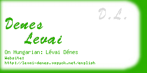 denes levai business card